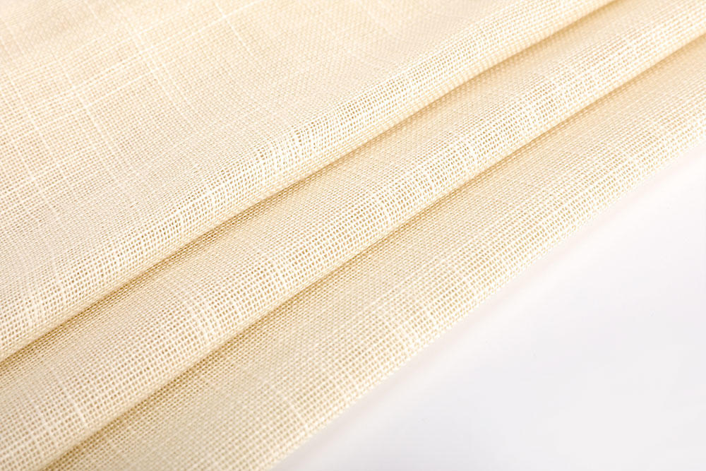 IFR linen-like sheer curtain fabric for hotel