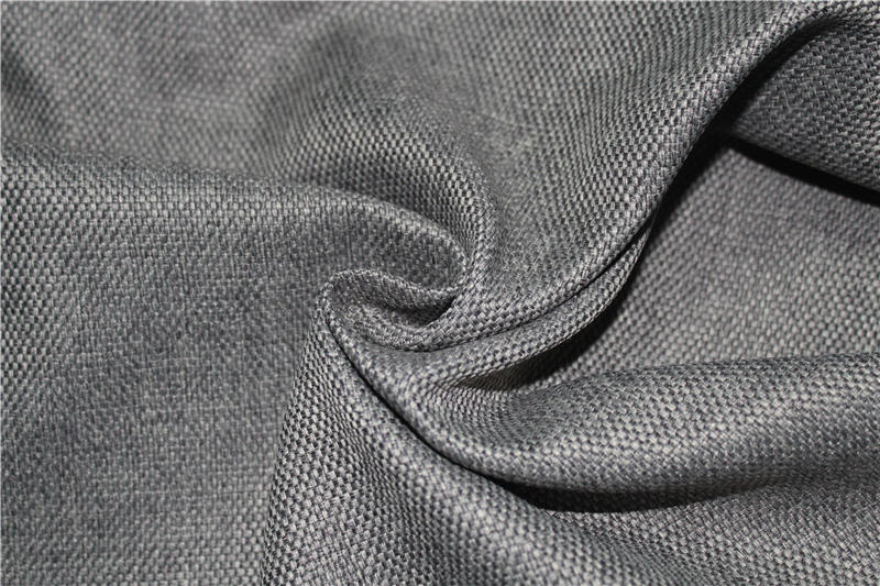 Fire retardant linen-like blackout curtain fabric for hotel