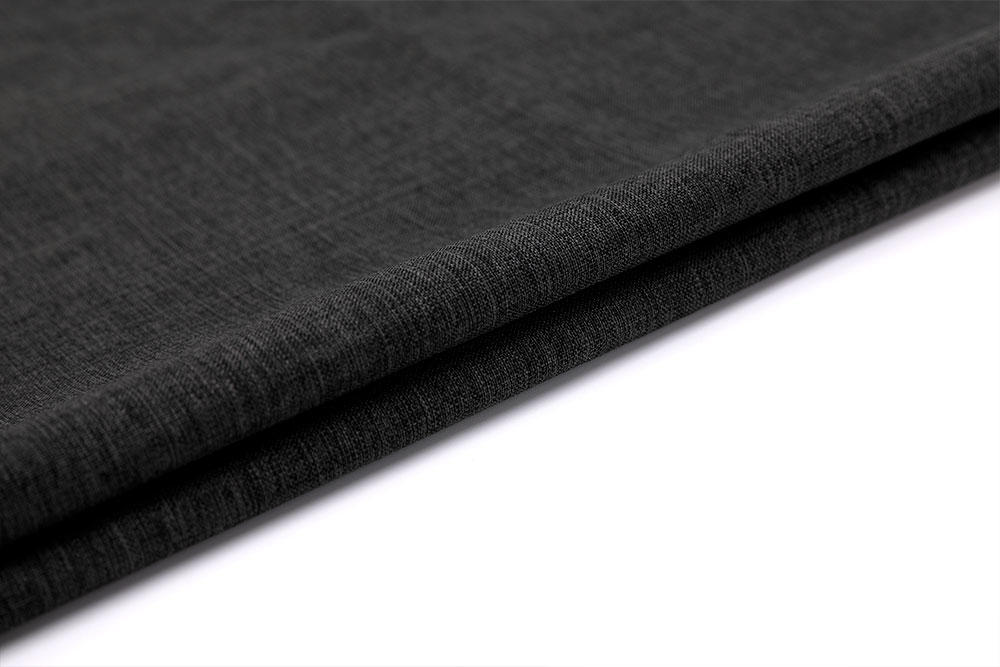 Inherently fire retardant linen-like curtain fabric