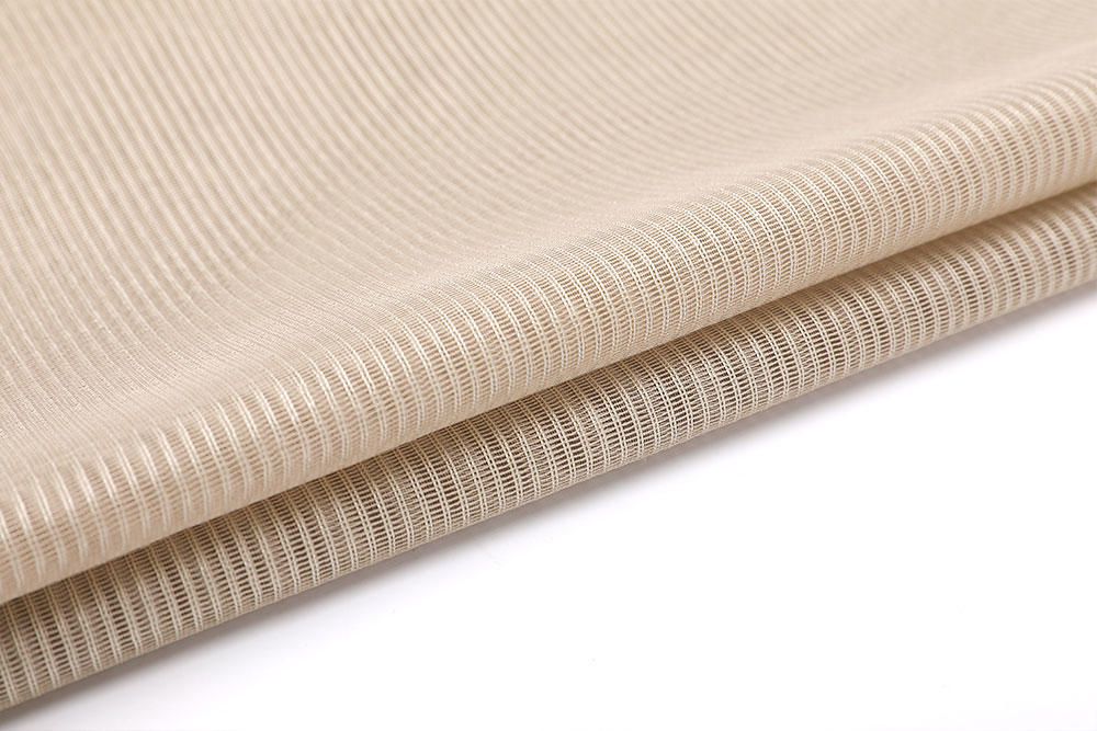 Inherently fire retardant voile curtain fabric for hotel