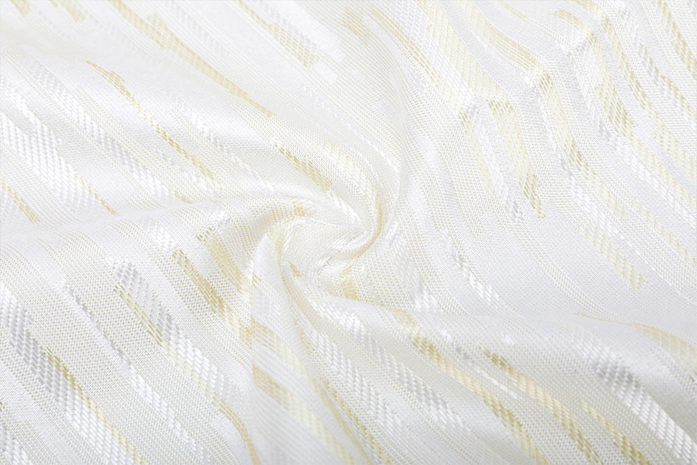 Permanently flame retardant jacquard curtain fabric