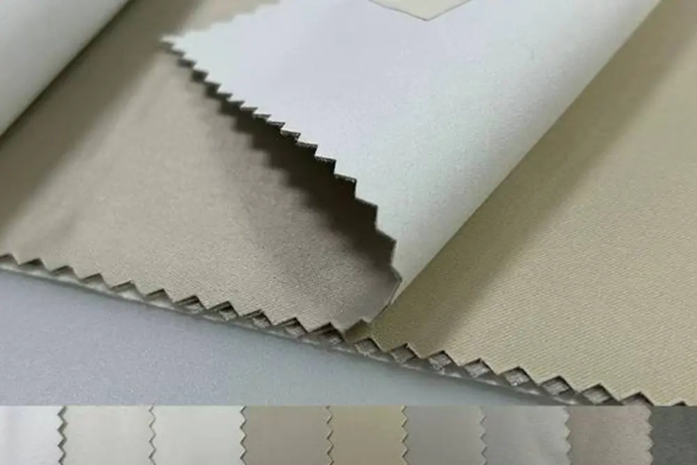 KLTCZG-FR-004 3 Pass Coated FR Blackout Curtain Fabric – 100% Light Blocking Flame Retardant Material
